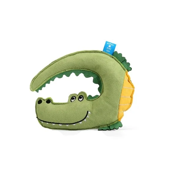 Qmonster Brinquedo para cachorro - Zoológico de Suede - Crocodilo
